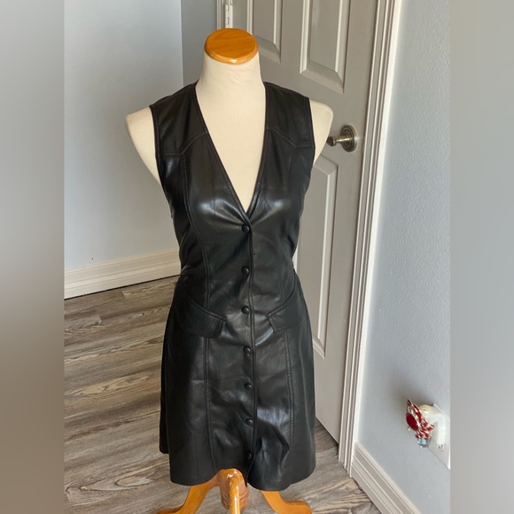 Nanushka Menphi Vegan Leather Mini Dress - Picture 2 of 6